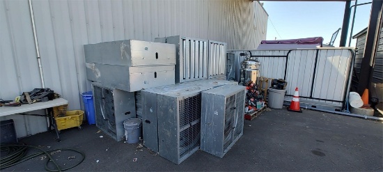 Pile of Galvanized Fan Housings
