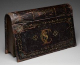 Early Decorated Wooden Book Box