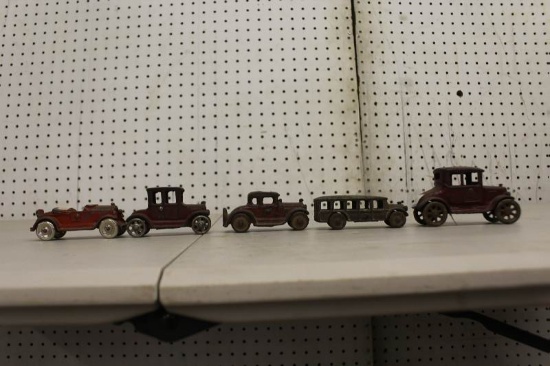 Eleven Vintage Cast Iron Toy Cars