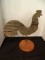 Nice Diminutive Wooden Folk Art Rooster Weathervane