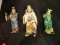 Group Of Three Chinese Enameled Mud Figures