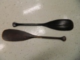 Pair Of Wooden Canoe Paddles