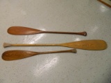 Group Of Three Canoe Paddles