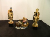 Three Chinese Stoneware Figurines