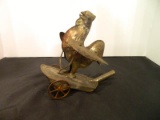 Tin Chicken On Cart Pull Toy