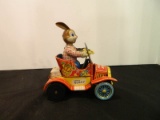 Happy Bunny Tin Litho Friction Toy