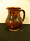 Redware Glazed Milk Jug