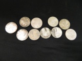 Lot Of 10 Silver Coins