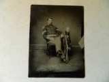 Full Plate Tintype Portrait Of Frank P. Reid