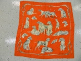 Hermes Silk Scarf Of Hunting Hounds