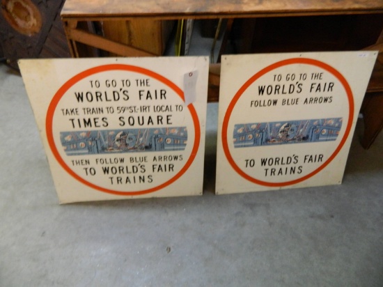 World's Fair Train Signs