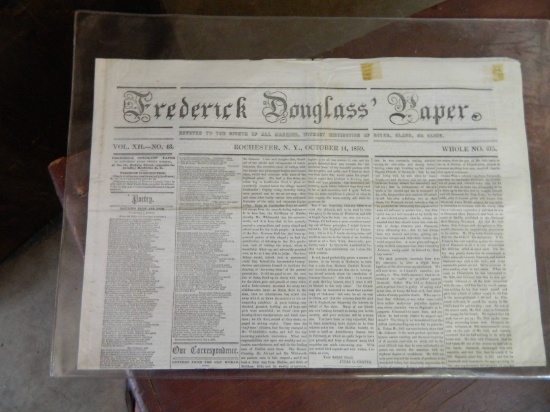 Newspaper, Frederich Douglas