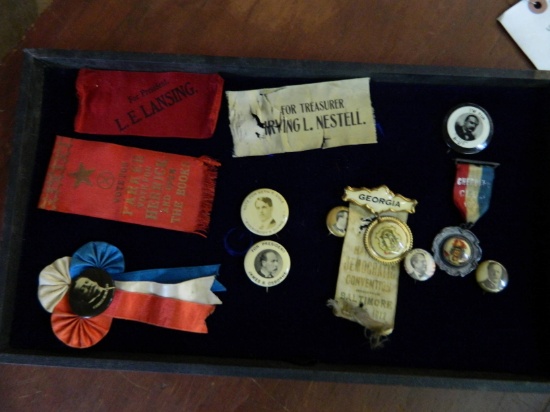 Political Buttons and Ribbons