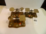 Three British Brass Postal Scales