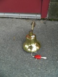 Large Brass Bell on Cast Iron Stand