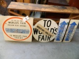 World's Fair Tin Subway Train Signs