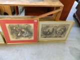 Five Framed Christmas Prints and Engravings