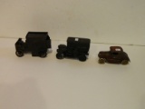 Three Vintage Toy Trucks