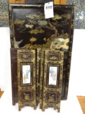 Chinese Hanging Panel and Folding Table Screen