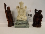 Three Carved Chinese Figures