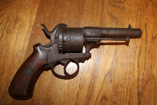Unmarked Belgian 12mm Pinfire Revolver