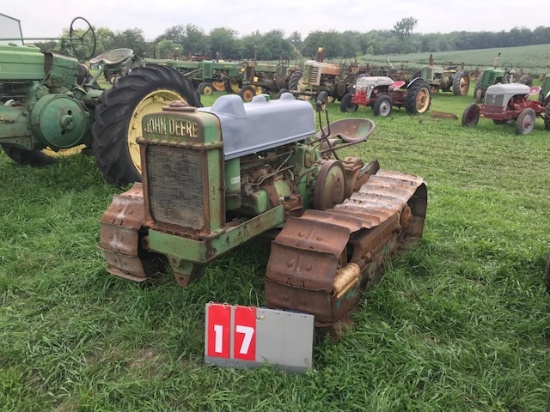 JOHN DEERE BO LINDEMAN CRAWLER, 336509, 1936, ORIGINAL, NOT RUNNING