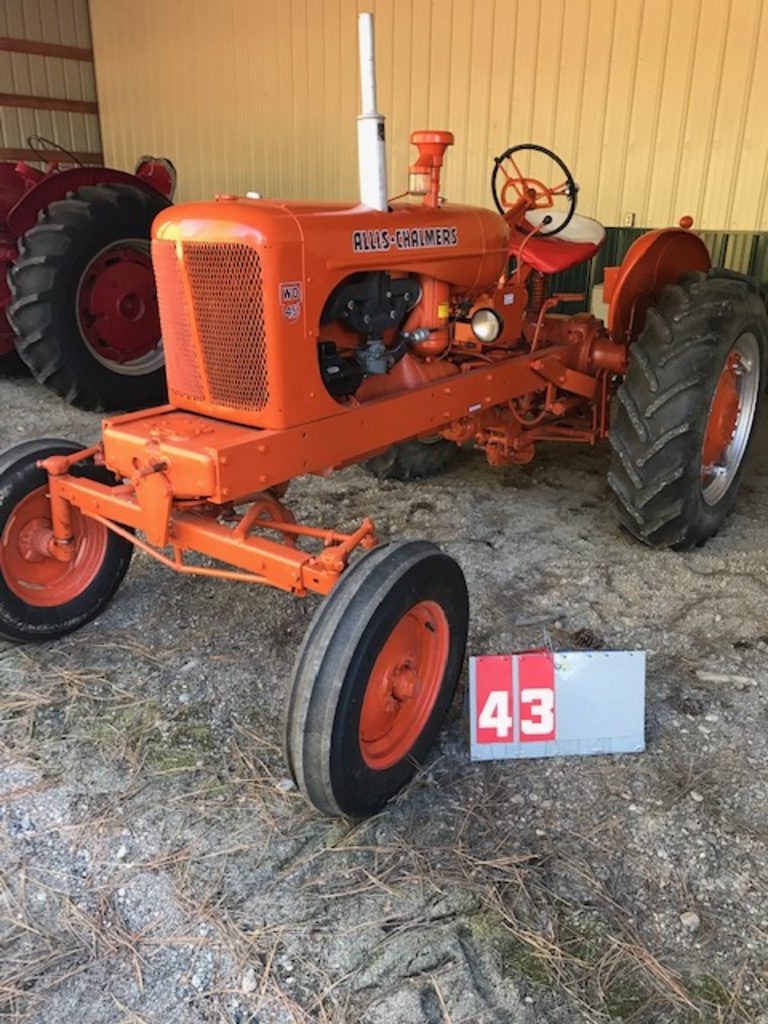 Allis Chalmers WD-45 large steel mailbox with tractor on top by Distel Grain Systems,Inc 