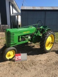 JOHN DEERE H, 54555, ELECTRIC START, WITH FENDERS, RESTORED, RUNS