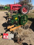 ROOT & VANDERVOORT, JOHN DEERE PLOW CO 4 HP, ON TRUCKS, RESTORED