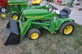 John Deere 110 With Loader Garden Tractor