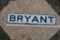 Bryant Porcelian Street Sign