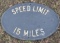 Cast Speed Limit Sign