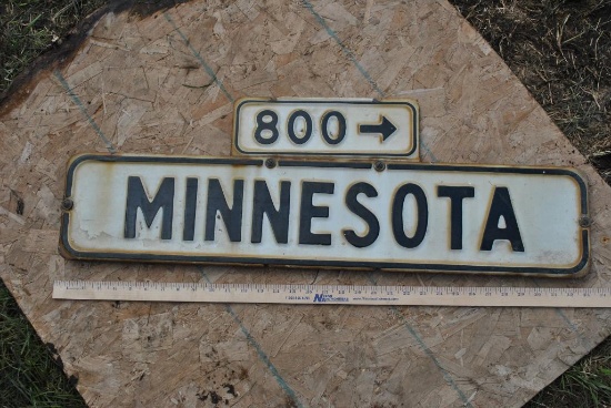 Minnesota 800 Porcelain Sign