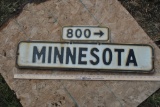 Minnesota 800 Porcelain Sign