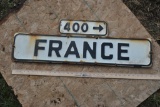 France 400 Porcelain Sign