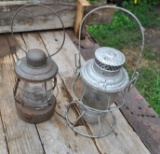 Pair Railroad style Lanterns