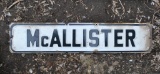 McAllister Sign