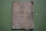 Model AD Cletrac Operator's Instuction Book