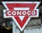 Conoco Porcelain Petroleum Large Double Sided Sign