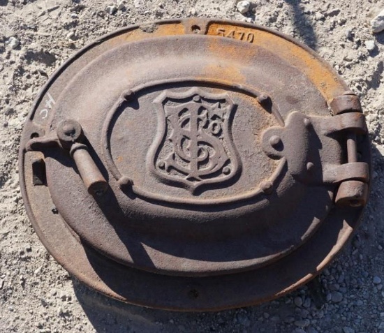 T. S. Co. Cast Iron Boiler Stove Door.