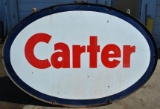 Carter Porcelain Petroleum Large Double Sided Sign