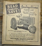 John Deere H Parts List