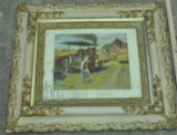 Framed J.I Case Threshing Scene