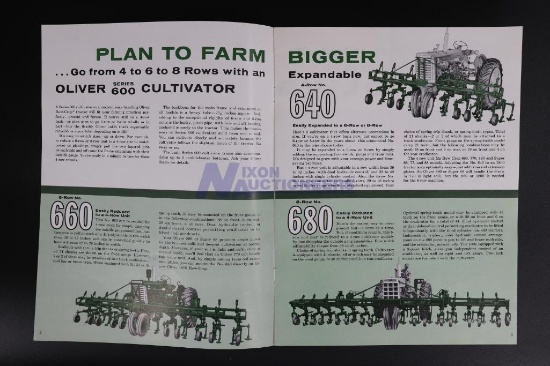 Oliver 600 Cultivator 2 4 6 8 Rows Operators Manual 
