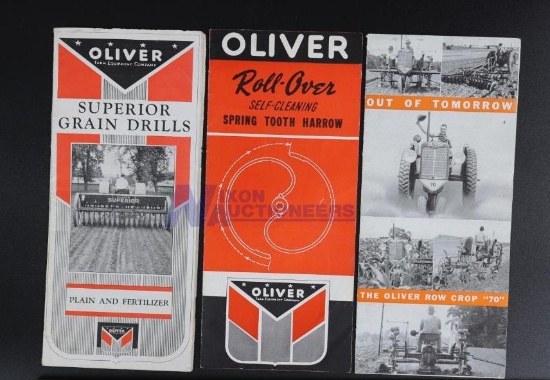 Three Assorted Oliver Folding Brochures