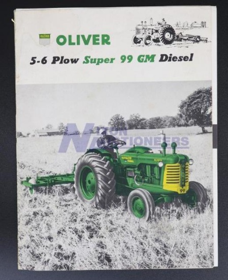 Oliver Super 99 GM Diesel 5-6 Plow Tractor Brochure