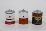 Three Vintage Die-Cast Can Coin Bank - Oliver, Allis-Chalmers & Mobiloil