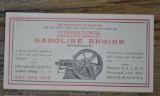 IHC Gasoline Engine Single Sheet Flyer