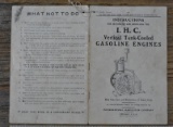 IHC Famous Vertical Gas Engine Instruction Book