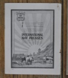 IHC Hay Press Catalog Full Line Catalog. Horse and Famous Engine Powered